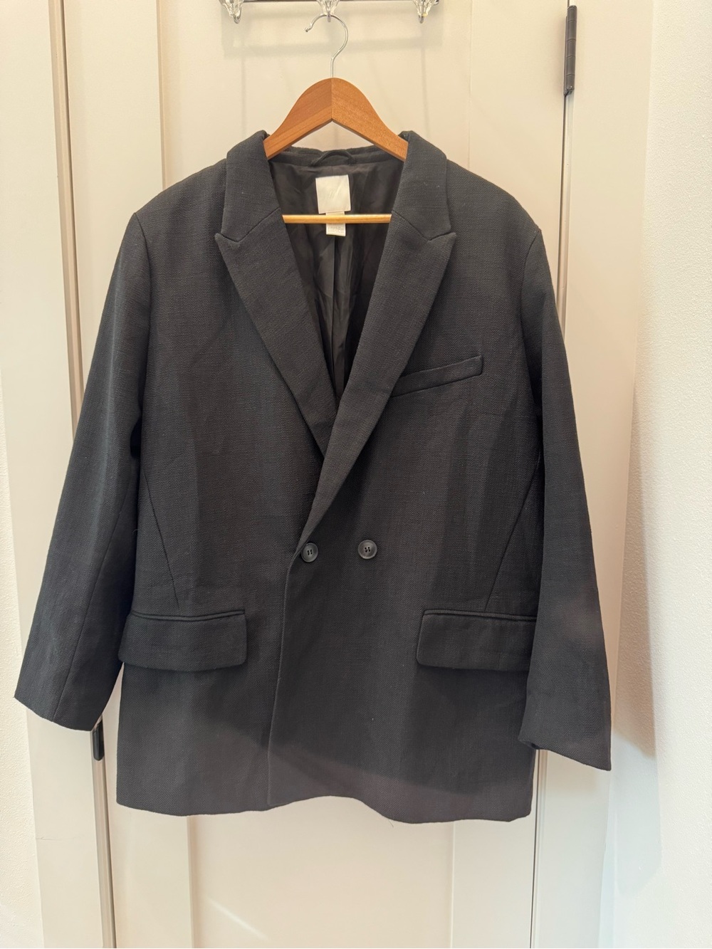 H&M Black Double-Breasted Women's Blazer XL